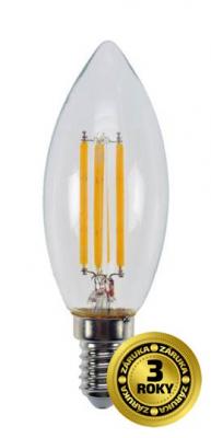 LED žárovka retro, svíčka 4W, E14, 3000K, 360°, 300lm